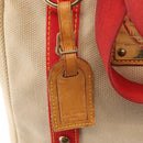 LOUIS VUITTON Antigua Cabas MM Tote Bag Beige Red M40035 LV Auth bs30019-17