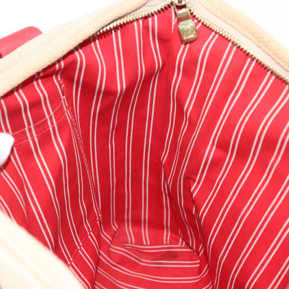 LOUIS VUITTON Antigua Cabas MM Tote Bag Beige Red M40035 LV Auth bs30019