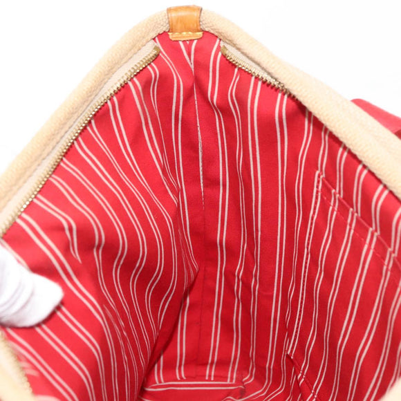 LOUIS VUITTON Antigua Cabas MM Tote Bag Beige Red M40035 LV Auth bs30019