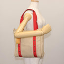 LOUIS VUITTON Antigua Cabas MM Tote Bag Beige Red M40035 LV Auth bs30019-23
