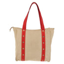LOUIS VUITTON Antigua Cabas MM Tote Bag Beige Red M40035 LV Auth bs30019-3