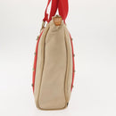 LOUIS VUITTON Antigua Cabas MM Tote Bag Beige Red M40035 LV Auth bs30019-4