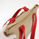 LOUIS VUITTON Antigua Cabas MM Tote Bag Beige Red M40035 LV Auth bs30019-6