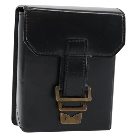 LOUIS VUITTON Pister Shoulder Bag Leather Black M92222 LV Auth bs30025