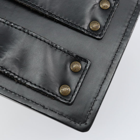 LOUIS VUITTON Pister Shoulder Bag Leather Black M92222 LV Auth bs30025