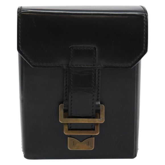 LOUIS VUITTON Pister Shoulder Bag Leather Black M92222 LV Auth bs30025