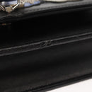 SAINT LAURENT Kate Tassel Chain Shoulder Bag Leather Black Silver Auth bs30026-10