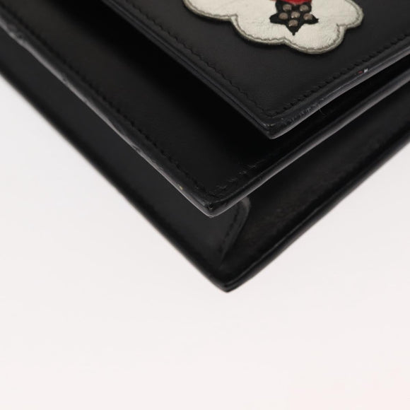 SAINT LAURENT Kate Tassel Chain Shoulder Bag Leather Black Silver Auth bs30026