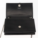 SAINT LAURENT Kate Tassel Chain Shoulder Bag Leather Black Silver Auth bs30026-17