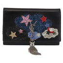 SAINT LAURENT Kate Tassel Chain Shoulder Bag Leather Black Silver Auth bs30026-2