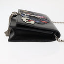 SAINT LAURENT Kate Tassel Chain Shoulder Bag Leather Black Silver Auth bs30026-4