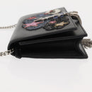 SAINT LAURENT Kate Tassel Chain Shoulder Bag Leather Black Silver Auth bs30026-5