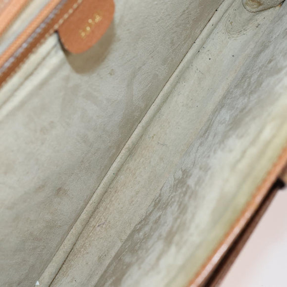 GUCCI Shoulder Bag Leather Enamel 5Set Brown Black Auth bs30027