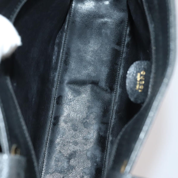 GUCCI Shoulder Bag Leather Enamel 5Set Brown Black Auth bs30027