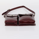 GUCCI Shoulder Bag Leather Enamel 5Set Brown Black Auth bs30027-25