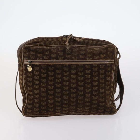 BOTTEGA VENETA Shoulder Bag Nylon 6 Set Brown Black beige Auth bs30029