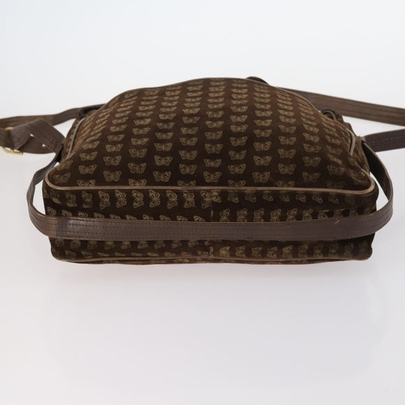 BOTTEGA VENETA Shoulder Bag Nylon 6 Set Brown Black beige Auth bs30029