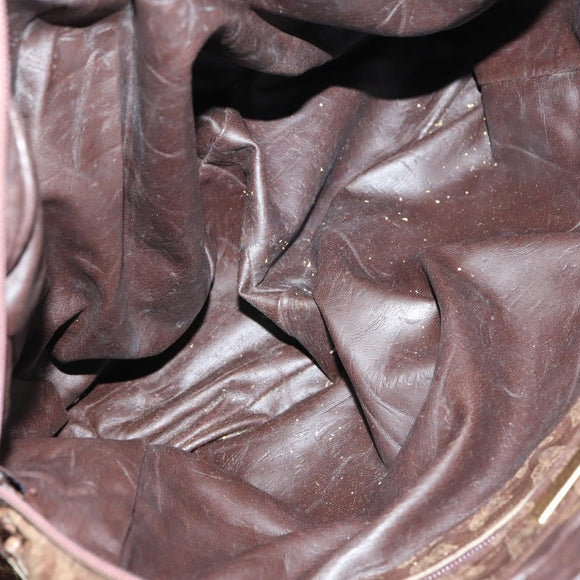 BOTTEGA VENETA Shoulder Bag Nylon 6 Set Brown Black beige Auth bs30029