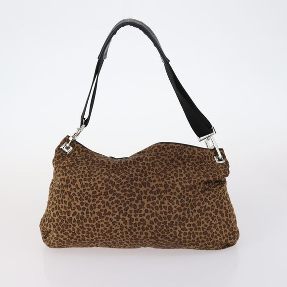 BOTTEGA VENETA Shoulder Bag Nylon 6 Set Brown Black beige Auth bs30029