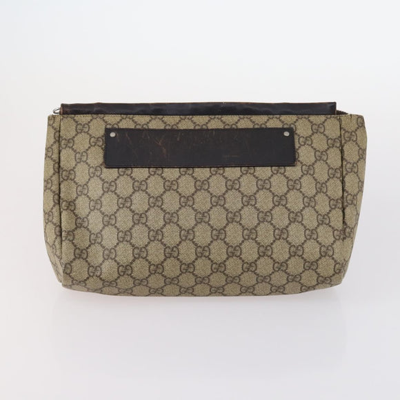 GUCCI GG Supreme Tote Bag PVC Canvas 3Set Beige Gold Auth bs30030