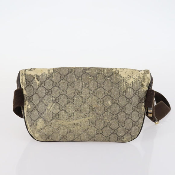 GUCCI GG Supreme Tote Bag PVC Canvas 3Set Beige Gold Auth bs30030