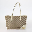 GUCCI GG Supreme Tote Bag PVC Canvas 3Set Beige Gold Auth bs30030-2