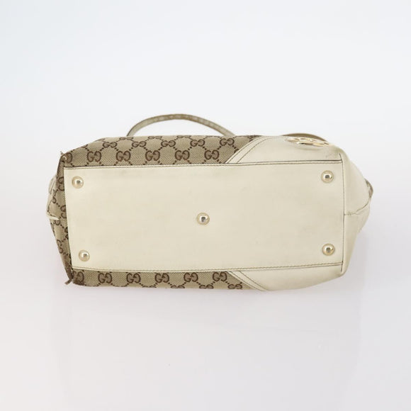 GUCCI GG Supreme Tote Bag PVC Canvas 3Set Beige Gold Auth bs30030