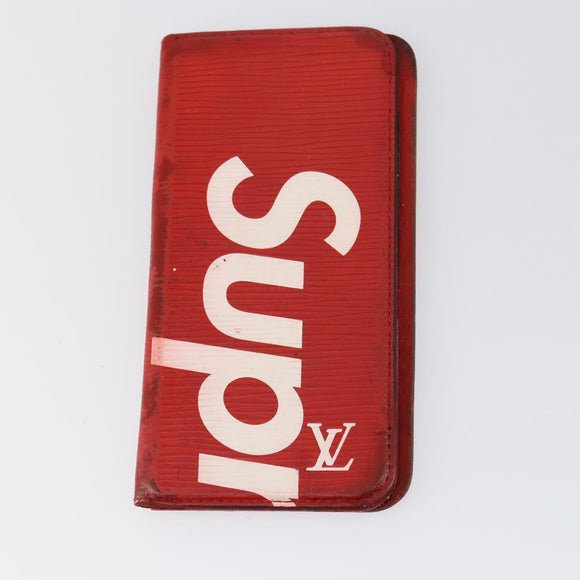 LOUIS VUITTON Monogram Epi Wallet 5 Set Red White LV Auth bs30031