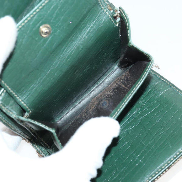 GUCCI GG Canvas Wallet Leather 10 Set Beige Black Auth bs30034