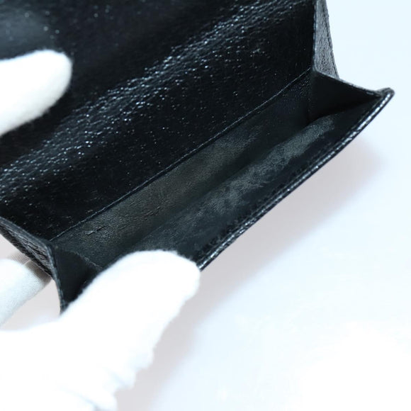 GUCCI GG Canvas Wallet Leather 10 Set Beige Black Auth bs30034