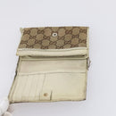 GUCCI GG Canvas Wallet Leather 10 Set Beige Black Auth bs30034-26