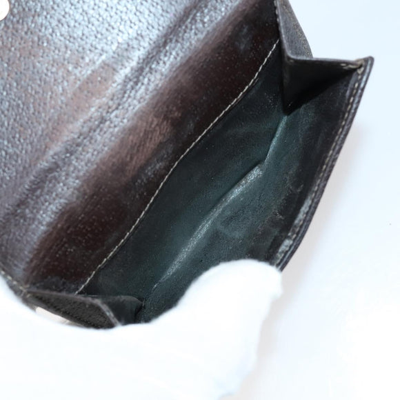 GUCCI GG Canvas Wallet Leather 10 Set Beige Black Auth bs30034