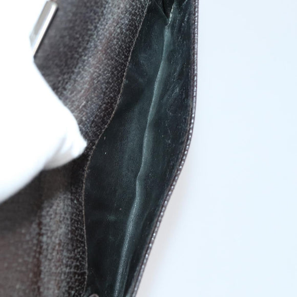 GUCCI GG Supreme Canvas Wallet PVC 7 Set Beige Black Auth bs30035