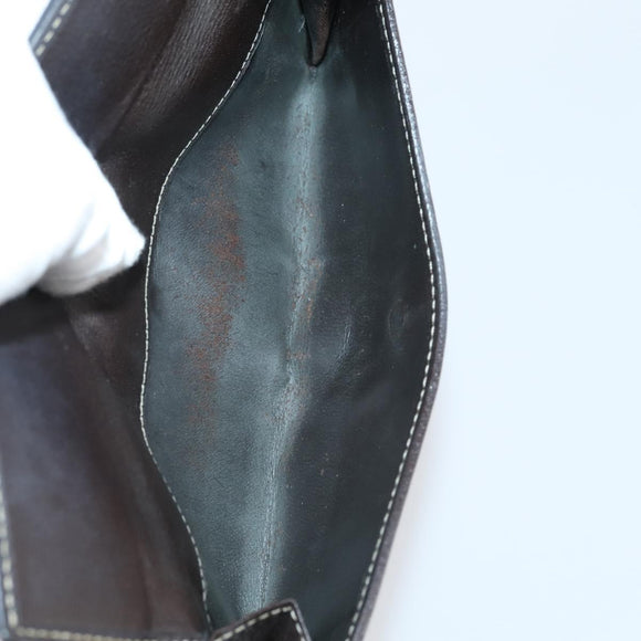 GUCCI GG Supreme Canvas Wallet PVC 7 Set Beige Black Auth bs30035