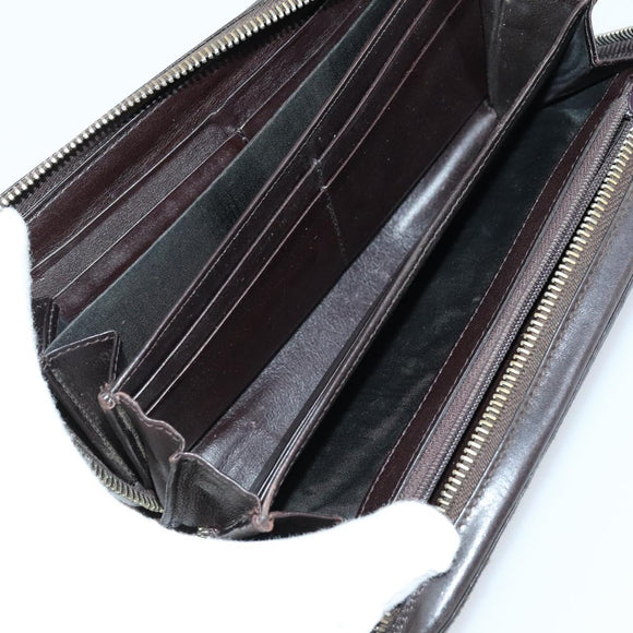 GUCCI GG Supreme Canvas Wallet PVC 7 Set Beige Black Auth bs30035