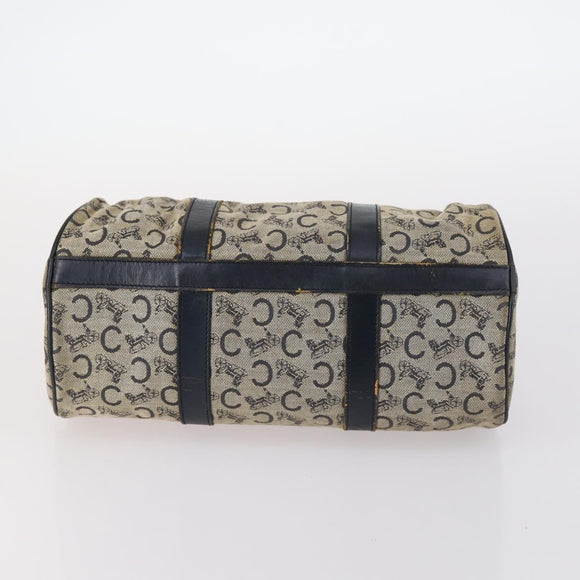 CELINE Macadam Canvas Hand Bag PVC Canvas 6 Set Beige Navy black Auth bs30037