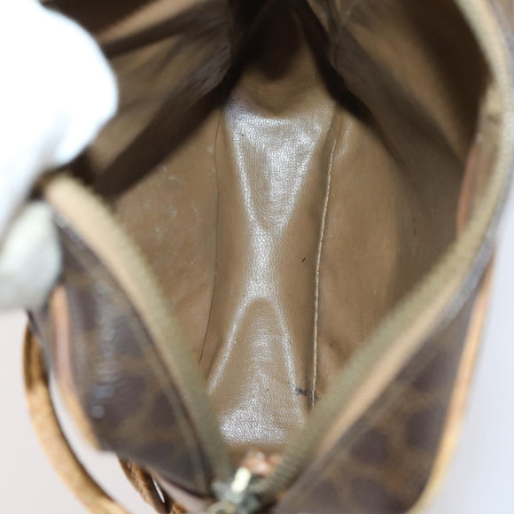 CELINE Macadam Canvas Hand Bag PVC Canvas 6 Set Beige Navy black Auth bs30037