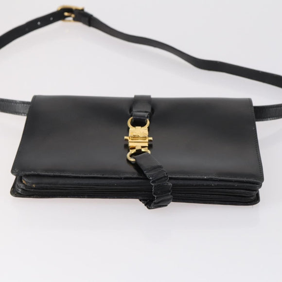 CELINE Macadam Canvas Hand Bag PVC Canvas 6 Set Beige Navy black Auth bs30037