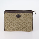 CELINE Macadam Canvas Hand Bag PVC Canvas 6 Set Beige Navy black Auth bs30037-2