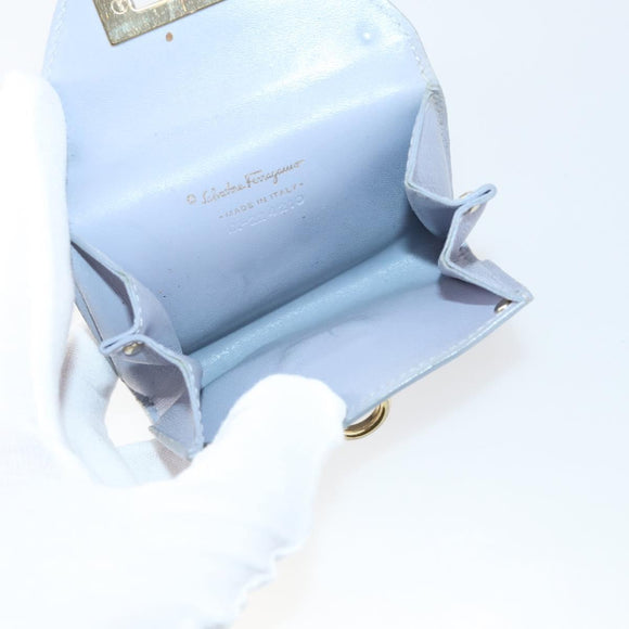 Salvatore Ferragamo Gancini Wallet Leather 11 pieces Black Yellow Auth bs30038