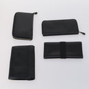 Salvatore Ferragamo Gancini Wallet Leather 11 pieces Black Yellow Auth bs30038-14