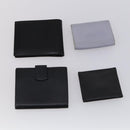 Salvatore Ferragamo Gancini Wallet Leather 11 pieces Black Yellow Auth bs30038-8