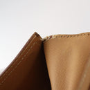 HERMES Wallet Leather Canvas 7 Set Beige Black Brown Auth bs30039-11