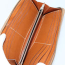 HERMES Wallet Leather Canvas 7 Set Beige Black Brown Auth bs30039-16