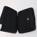 HERMES Wallet Leather Canvas 7 Set Beige Black Brown Auth bs30039-4