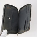 HERMES Wallet Leather Canvas 7 Set Beige Black Brown Auth bs30039-6