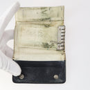 CHANEL Wallet Leather 6 Set Black Blue CC Auth bs30040-4