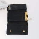 CHANEL Wallet Leather 6 Set Black Blue CC Auth bs30040-5