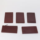 CARTIER Must Line Wallet Leather 13 Set Bordeaux Auth bs30041-15
