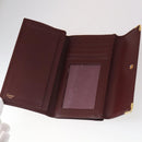 CARTIER Must Line Wallet Leather 13 Set Bordeaux Auth bs30041-16